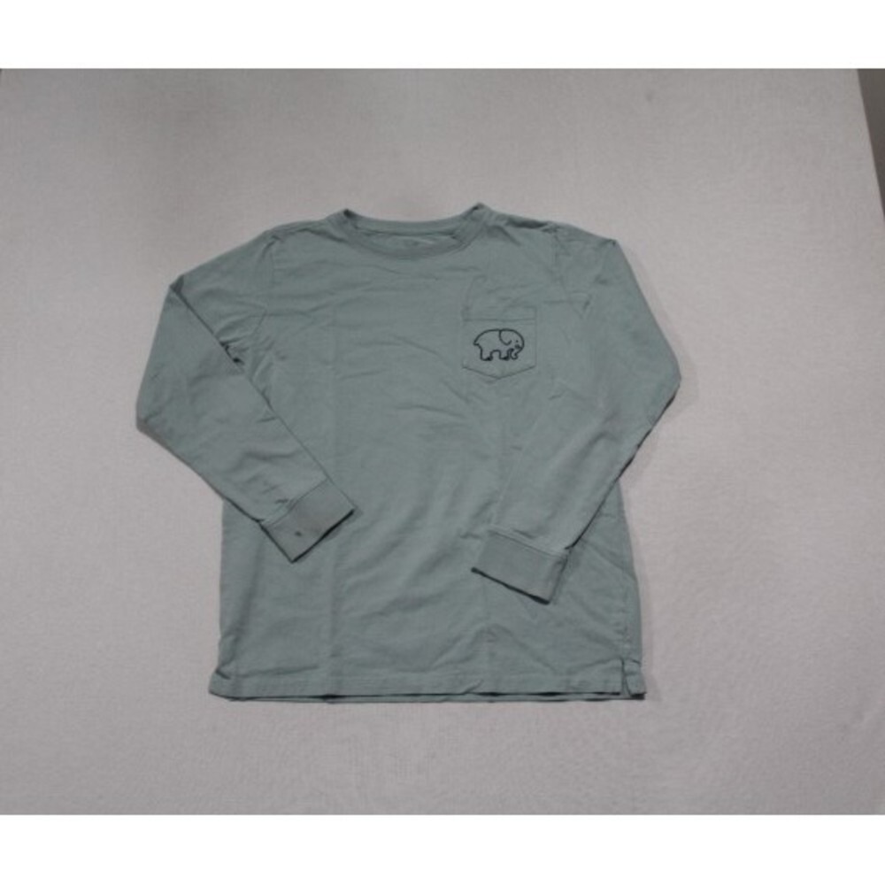 Ivory Ella Men Teal Shirt Long Sleeve Crew Neck Size Small